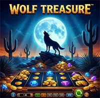Wolf Treasure pokie artwork at National Casino